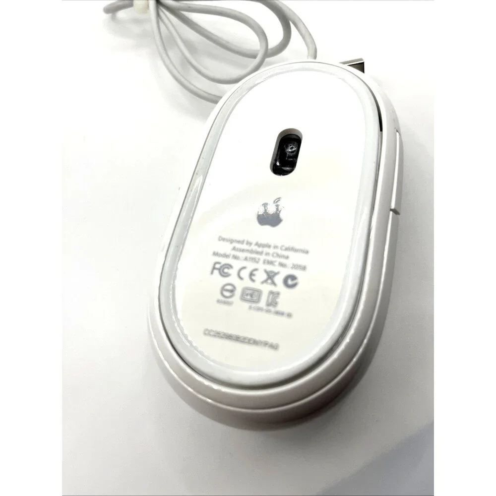 Apple Mighty Mouse Wired USB White Model A1152 MA086LL/A OEM Mac PC